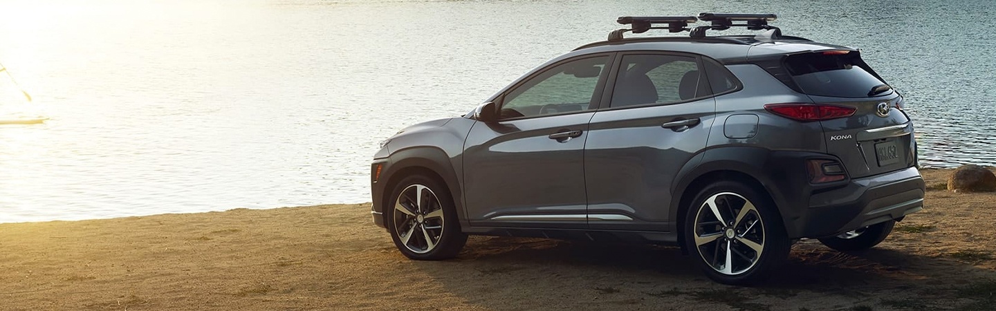 2020 Kona parked by the beach