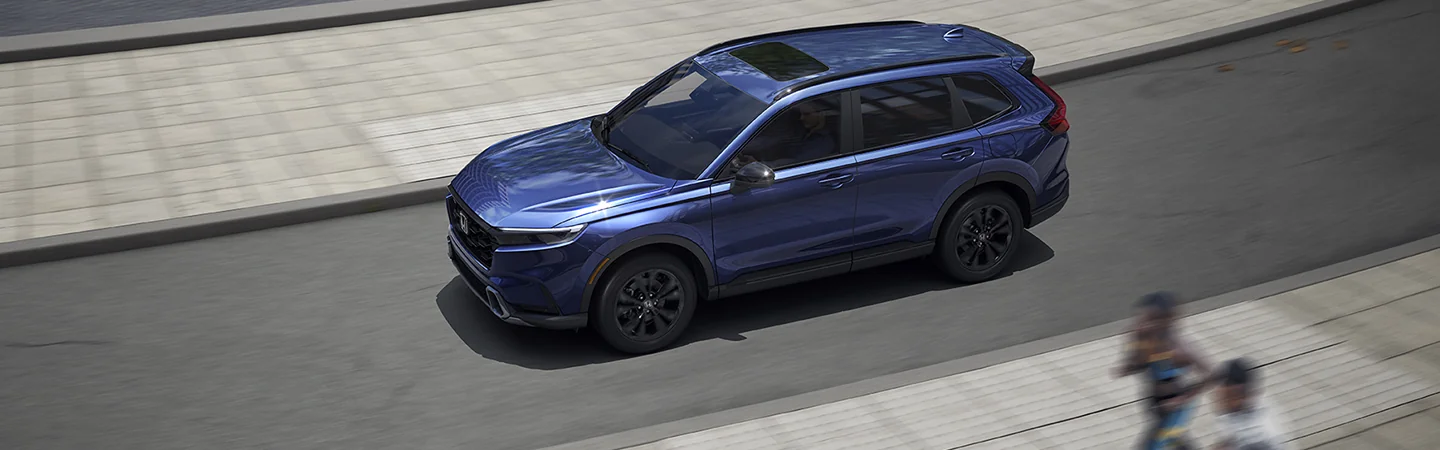 top view of a blue 2026 Honda CR-V Sport Touring