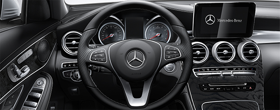 Safety features and interior of the 2018 Mercedes-Benz GLC 300 - available at our Mercedes-Benz dealership near Gainesville, FL.