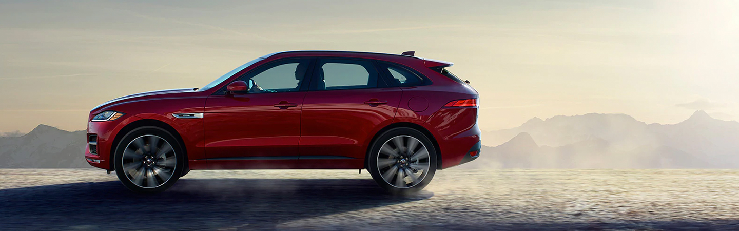Driver-side profile view of the Jaguar F-PACE