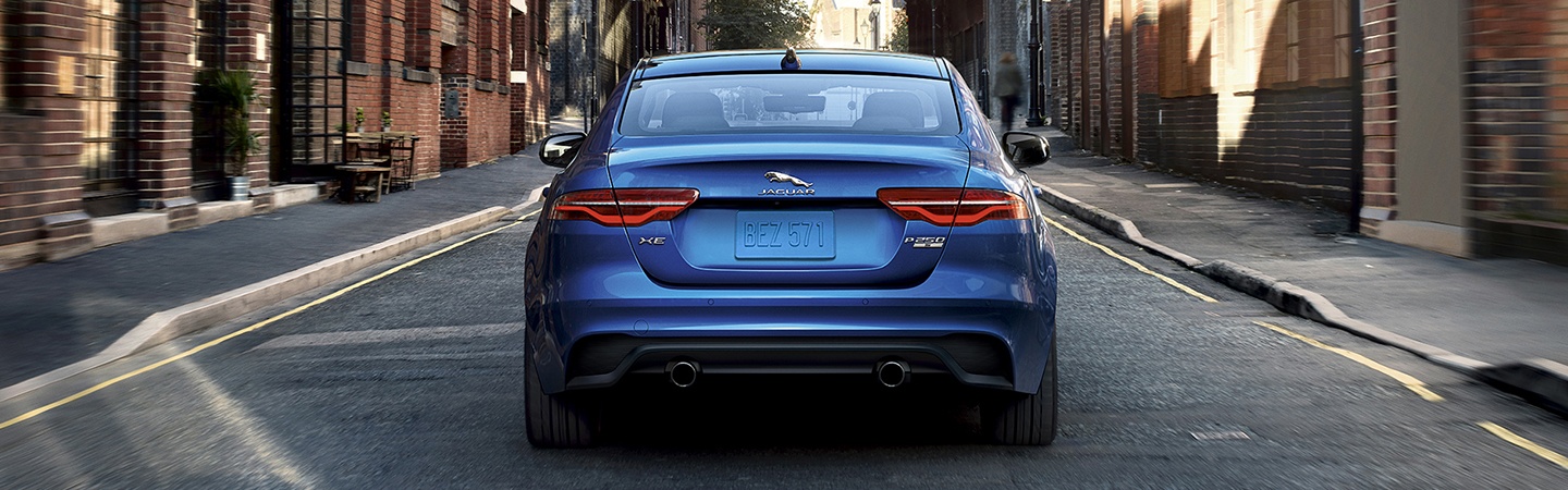 Rear view of the Jaguar XE