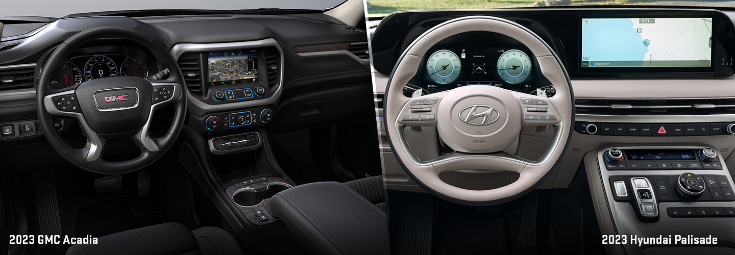 2023 GMC Acadia vs. 2023 Hyundai Palisade