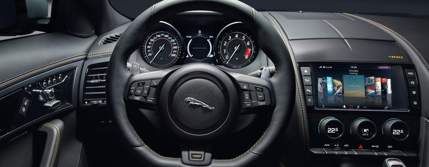 Safety features and interior of the 2019 Jaguar F-TYPE - available at our Jaguar dealership.