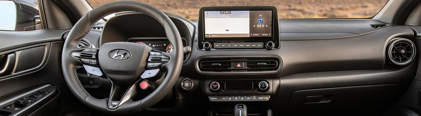 interior dash view 2022 Hyundai Kona