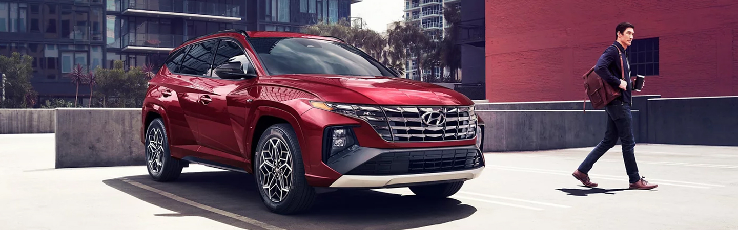2023 Hyundai Tucson Comparison Front View In Red 