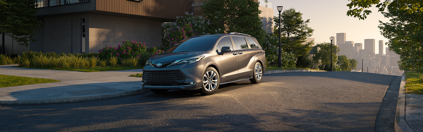 Grey 2020 Toyota Sienna parked on residential street