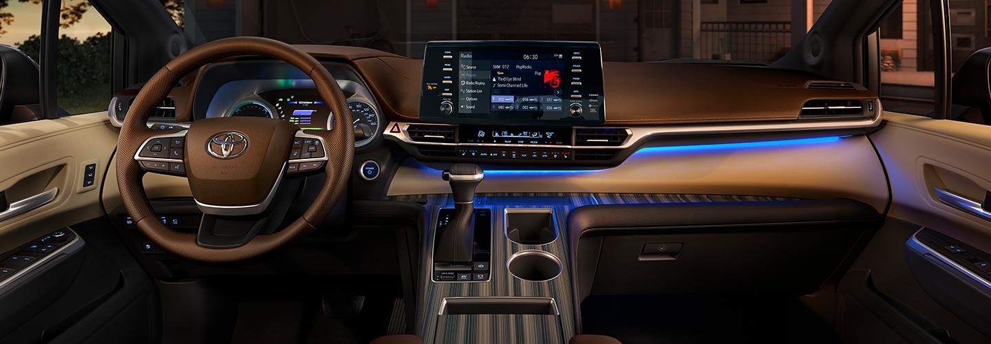 Interior of 2020 Toyota Sienna