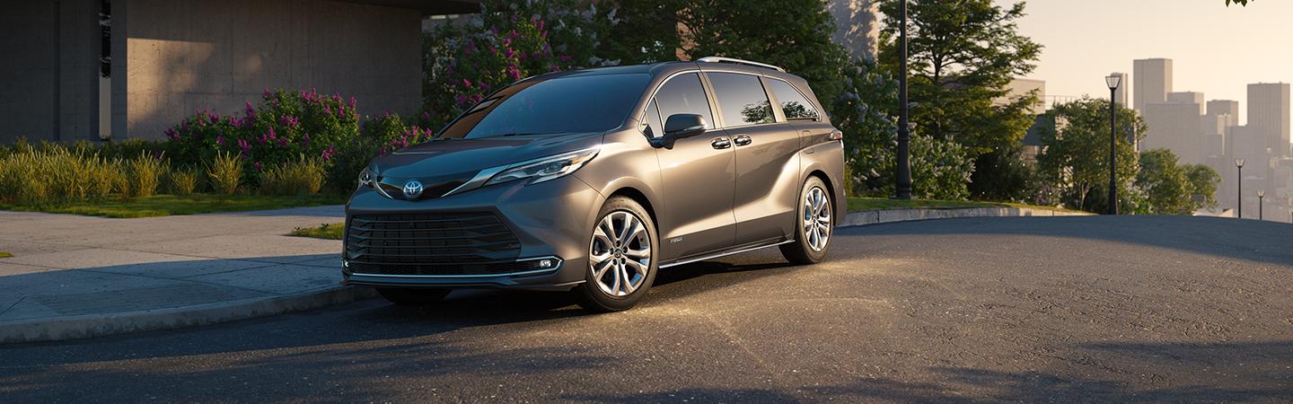 Black 2020 Toyota Sienna Parked On Neighborhood Street