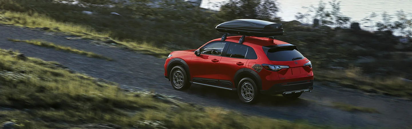 2026 Honda HR-V driving up a mountain road