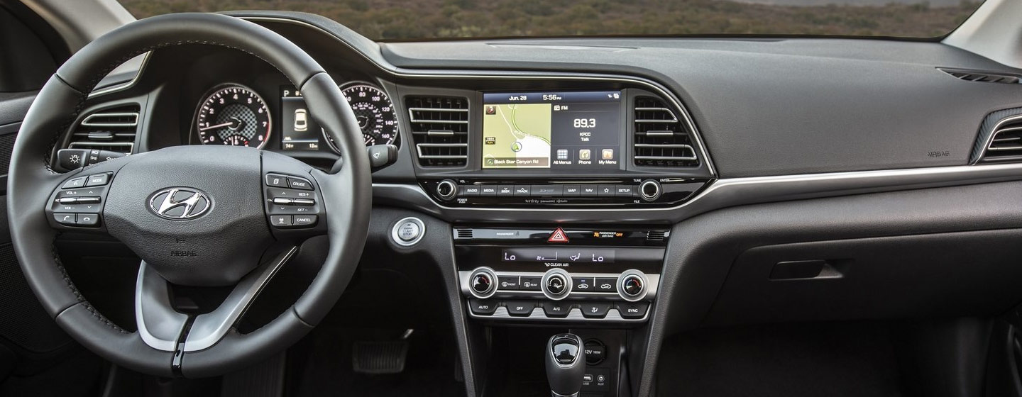 Safety features and interior of the 2019 Hyundai Elantra - available at our Hyundai dealership near Tampa, FL