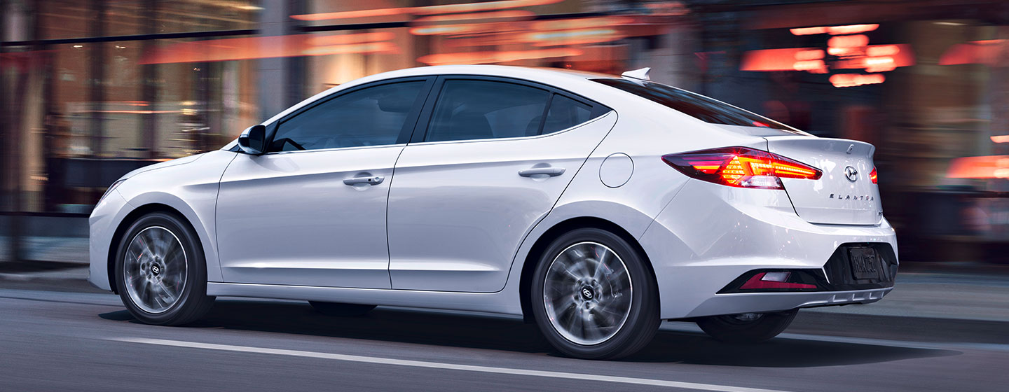 2019 Hyundai Elantra drivers side view in motion.