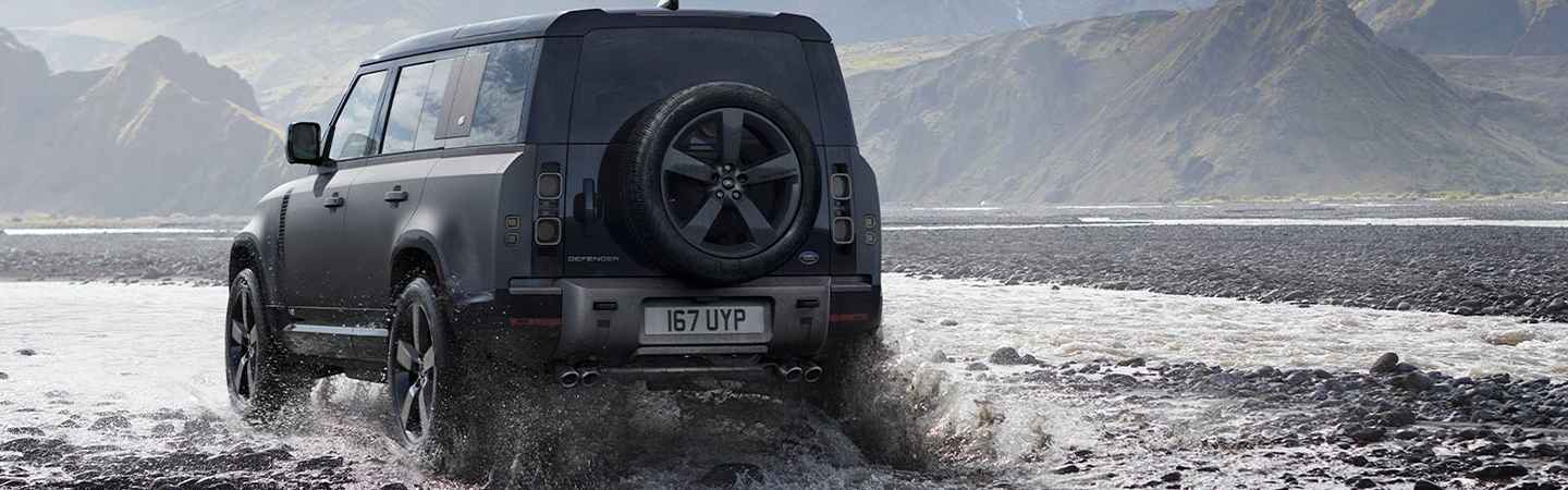 2024 Land Rover Defenders  black rareview