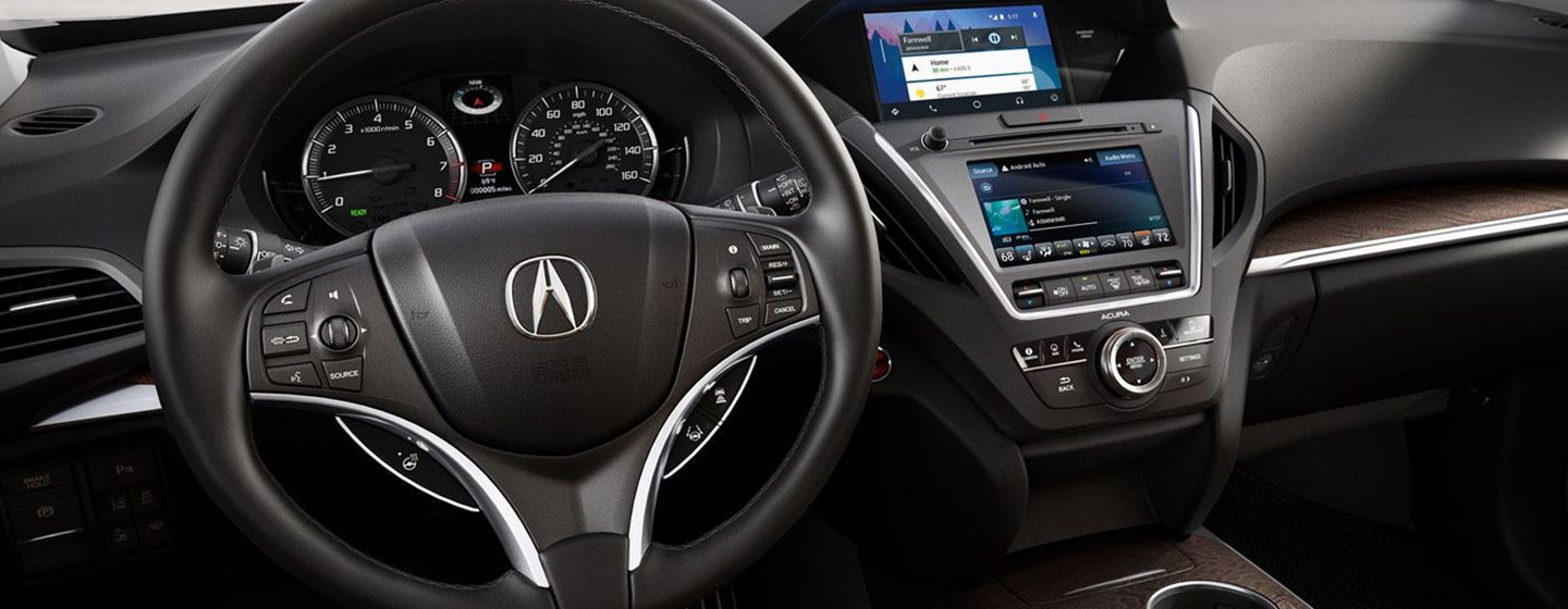 Safety features and interior of the 2019 Acura MDX - available at our Acura dealership near Tampa, FL.