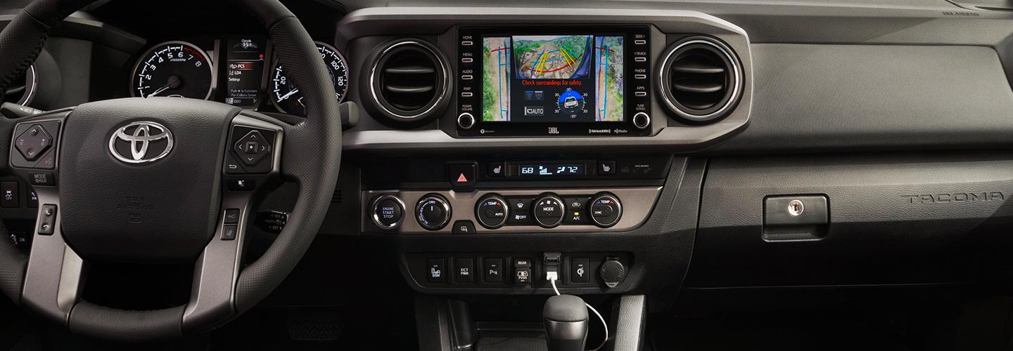 Interior view of the Toyota Tacoma