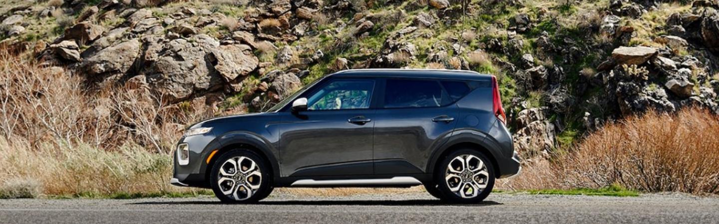 Side view of the 2021 Kia Soul parked