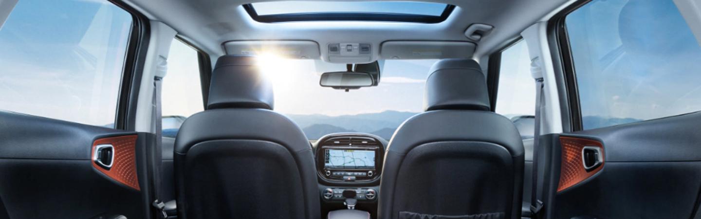 2021 Kia Soul interior view from the back seats