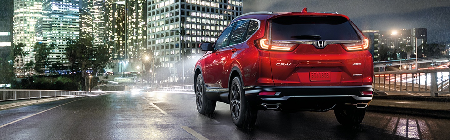 Rear view of the CR-V at night