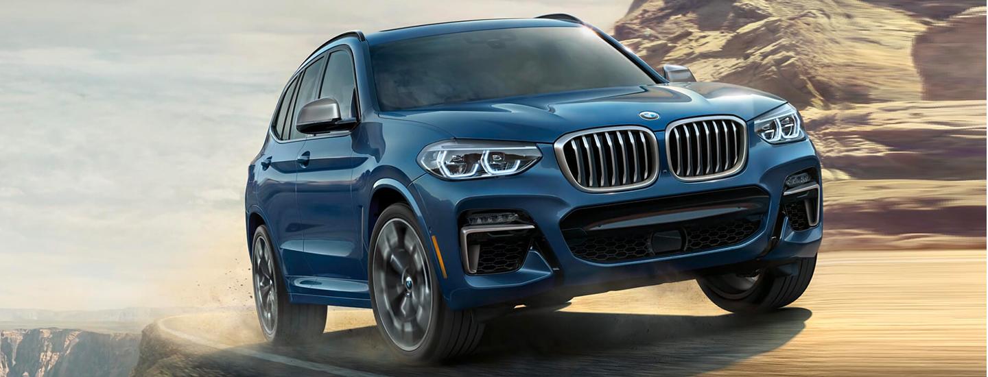 2021 BMW X3 in motion on mountain road