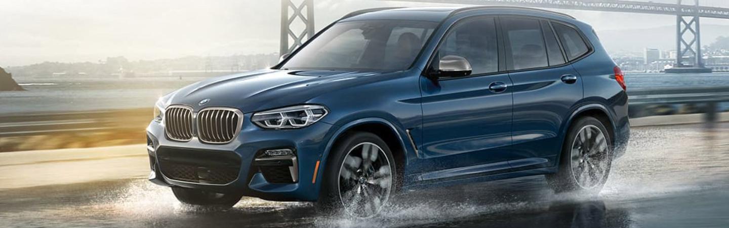 2021 BMW X3 driving in rain